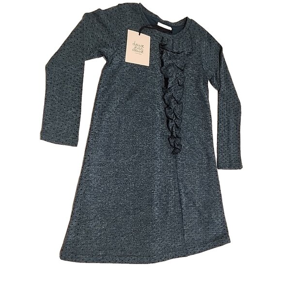 new DEUX PAR DEUX  size 10 youth girls long sleeve tunic Sweater fun party Dress - Picture 1 of 5